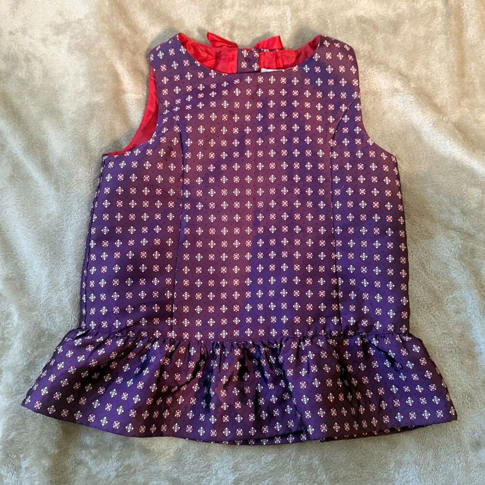 Janie and jack girls top purple and red size 6 great condition